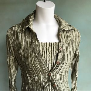 Jolie Mine, made in France, satin jacket and top